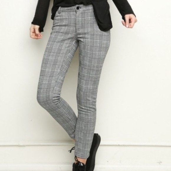plaid houndstooth pants